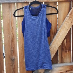 Lululemon blue athletic workout tank top sz 6
